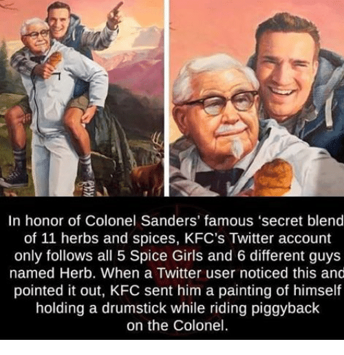 500x516 In Honor Of Colonel Sanders' Famous - Colonel Sanders Painting