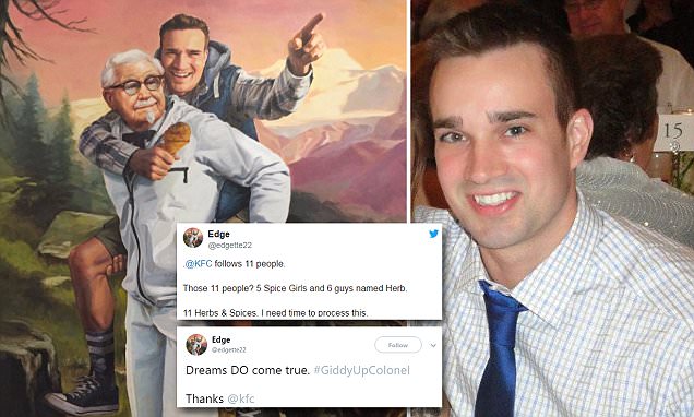 636x382 Kfc Sends Man A Painting Of Himself And Colonel Sanders Daily - Colonel Sanders Painting