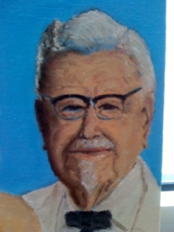 250x332 Mike Myers Spent Three Years Painting Portraits Of Colonel Sanders - Colonel Sanders Painting