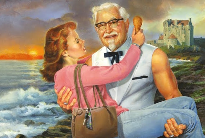 693x467 The Novel Isn'T Dead Kfc Is Selling A Colonel Sanders Romance - Colonel Sanders Painting