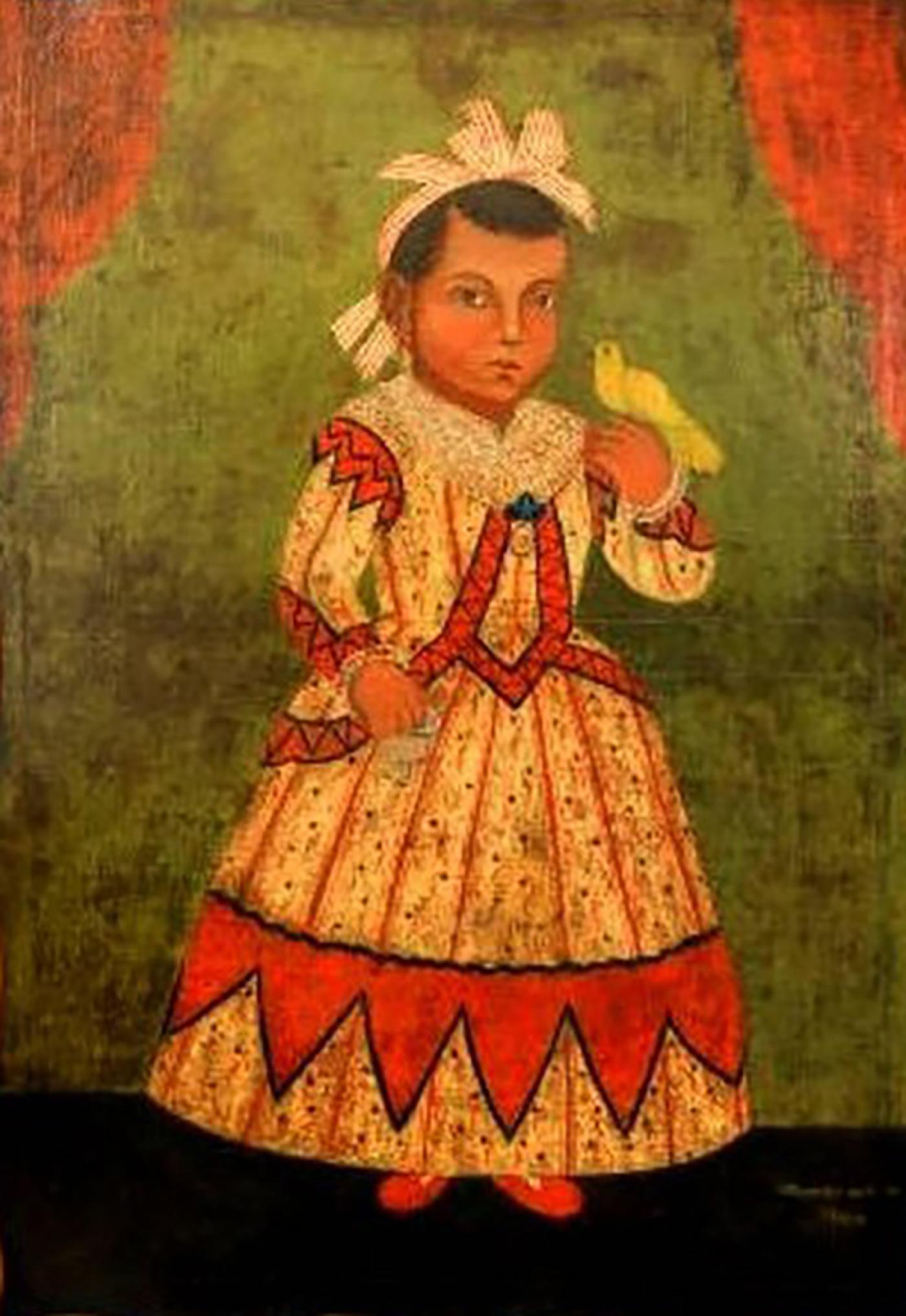 1400x2034 Antique Mexican Framed Spanish Colonial Painting - Colonial Painting