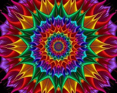 480x383 Color Blast Painting By Ione Hedges - Color Blast Painting