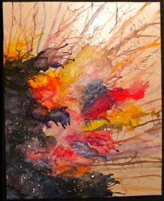 335x412 Color Blast Watercolor Painting Averycampbellart - Color Blast Painting