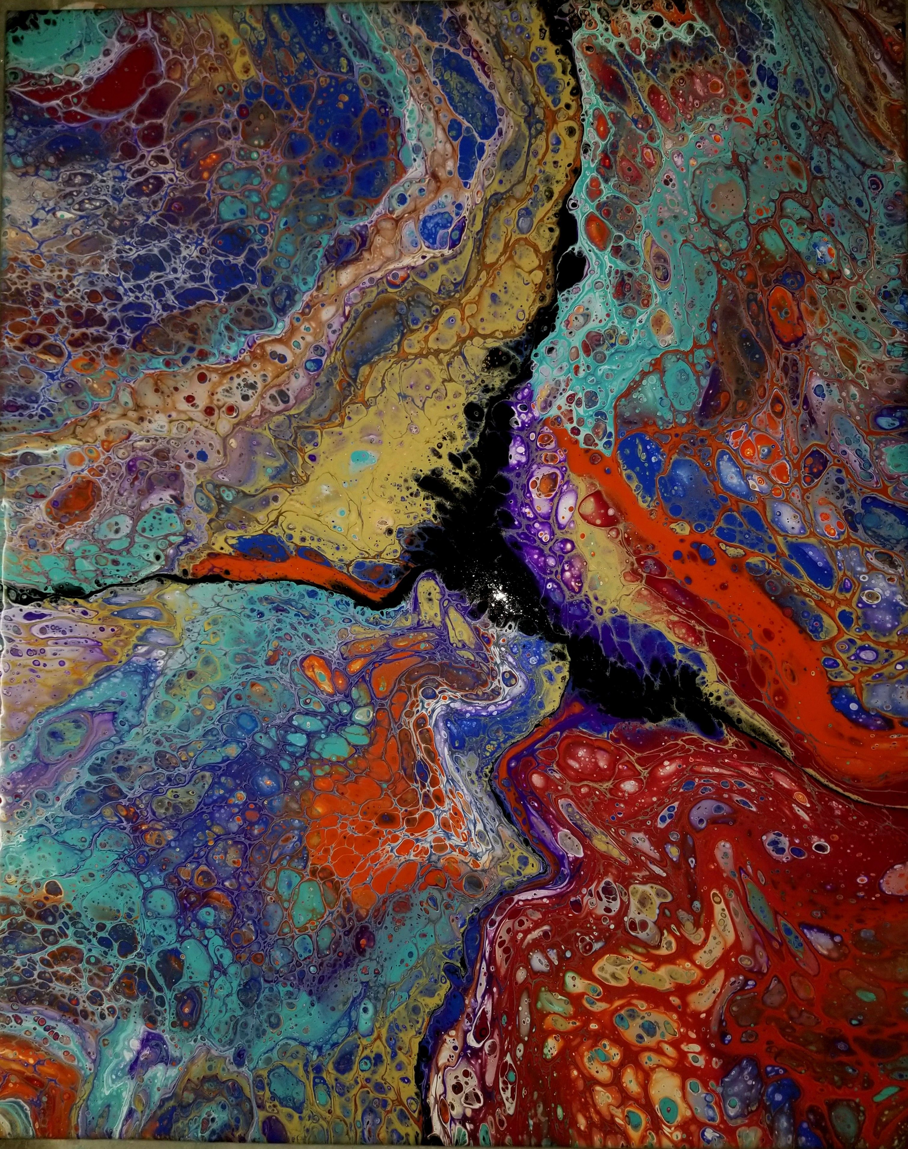 3024x3827 Color Blast Painting Abstract Paint Pouring Paintings - Color Blast Painting