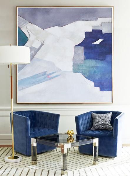 442x600 Contemporary Art - Color Block Painting On Canvas