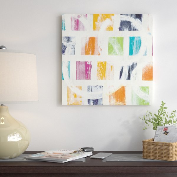 600x600 East Urban Home - Color Block Painting On Canvas
