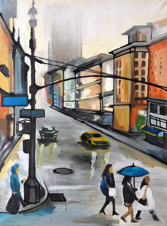 665x900 Color City Painting By Rinalds Vanadzinsh - Color City Painting