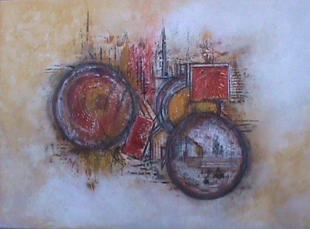 604x447 Hidden City (Vasiliki Polizogopoulou) - Color City Painting