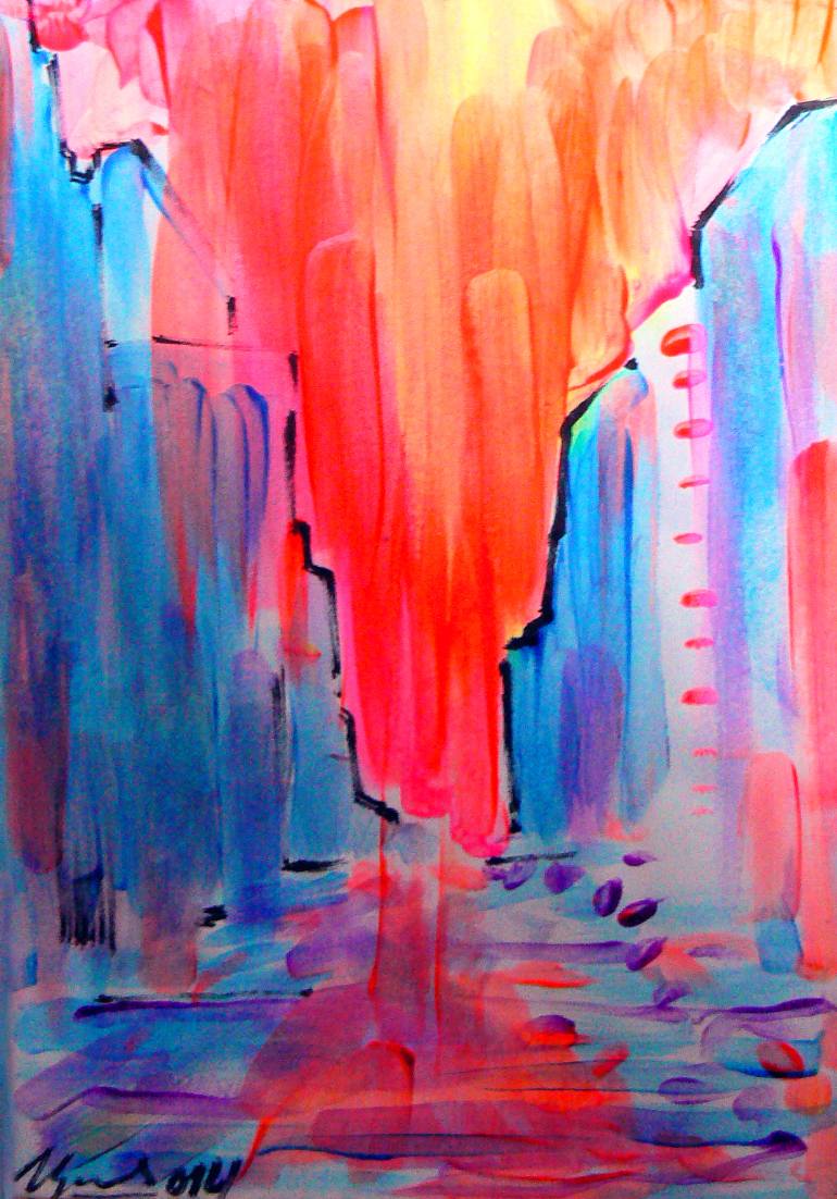 770x1102 Saatchi Art Color City Drawing By Tsvetan Uzunov - Color City Painting