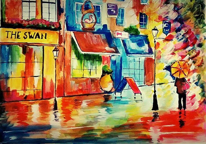 720x503 Buy The Wet City By Niti Shukla@ Rs. 10090. Codeart Nisa03 1612 - Color City Painting