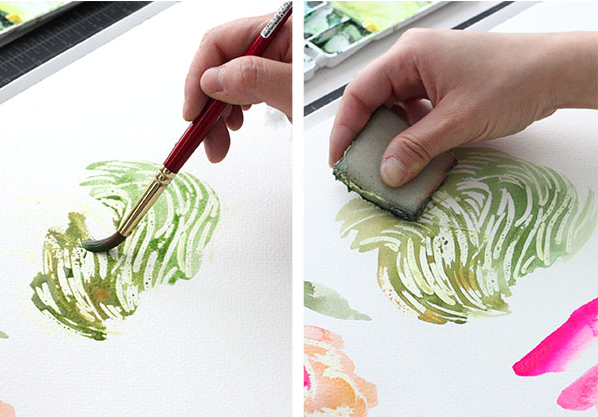 598x417 Watercolor Tutorial Part 5 Mediums And Techniques - Color Field Painting Technique