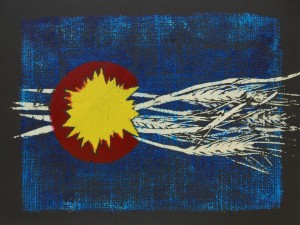 300x225 Colorado State Flag Rendition Ii - Colorado Flag Painting