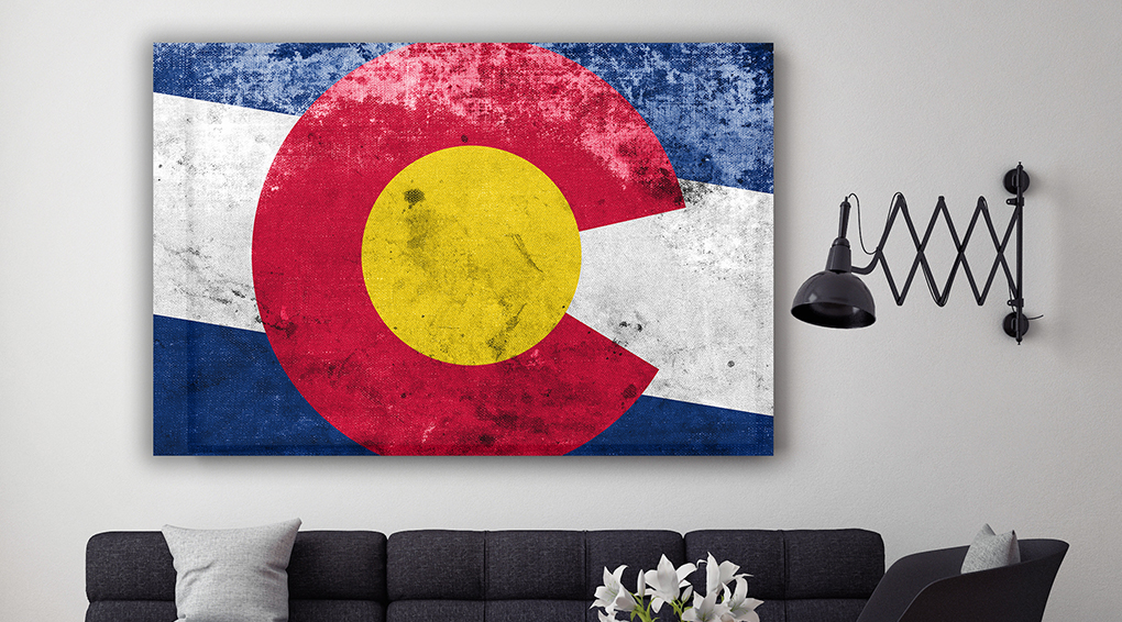 1020x566 Colorado Flag Canvas - Colorado Flag Painting