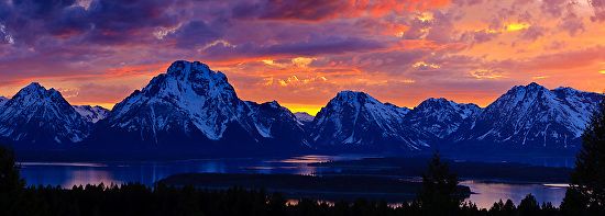 550x197 Daily Painters Of Colorado Teton Sunset Original Colorado - Colorado Mountain Painting