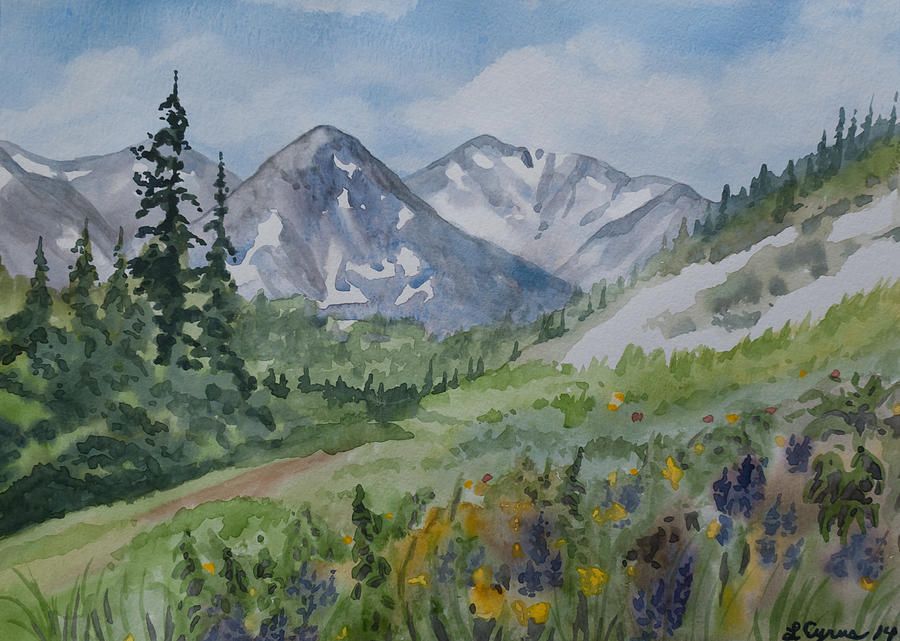 900x641 Original Watercolor - Colorado Mountain Painting