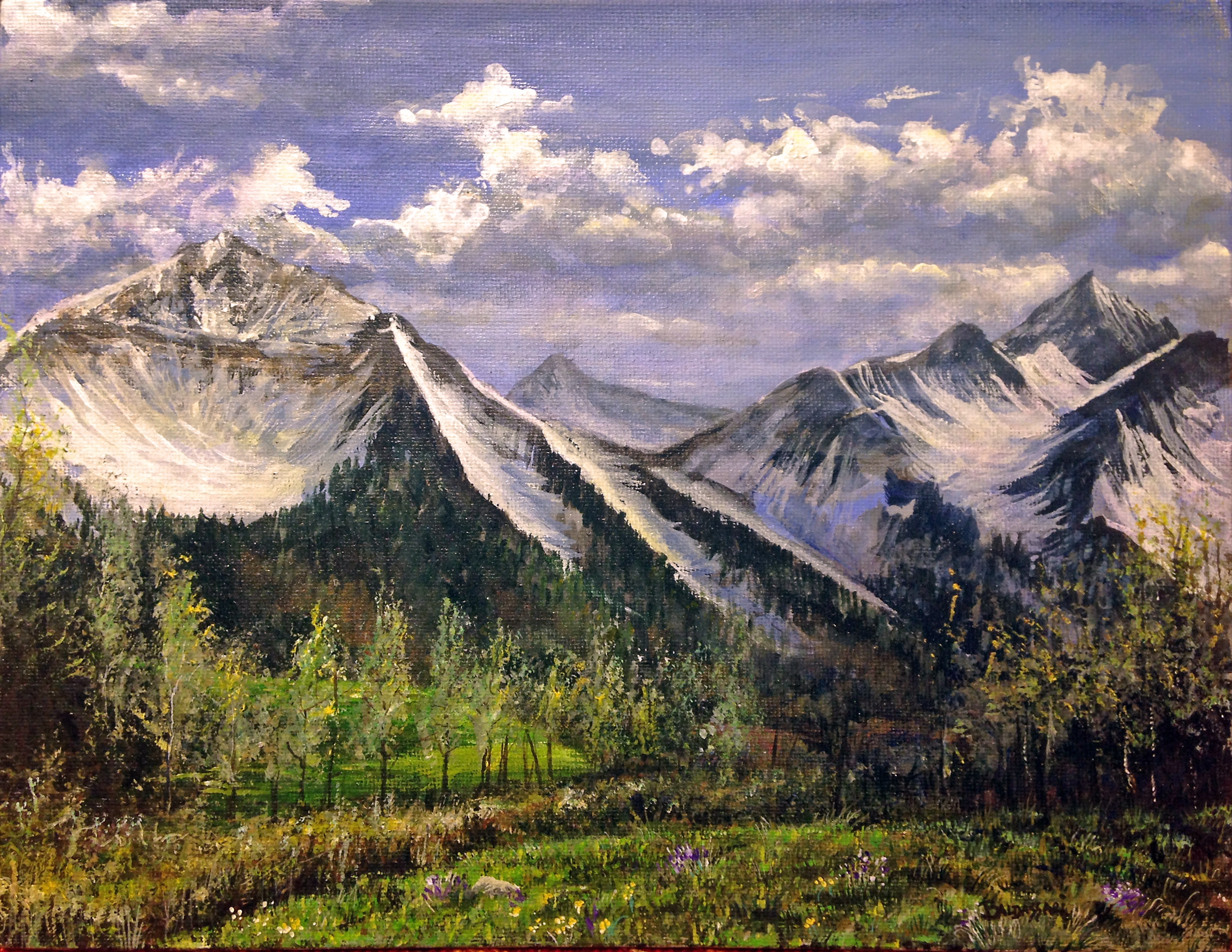 3018x2332 Colorado Mountain Necklace Mountain Landscape - Colorado Mountain Painting