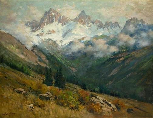 504x388 Colorado Mountain Landscape Colorado Mountain Landscape Paintings - Colorado Mountain Painting