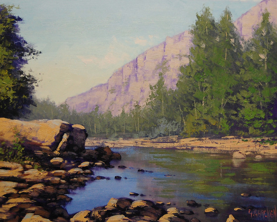 900x722 Colorado River Painting By Artsaus - Colorado Painting