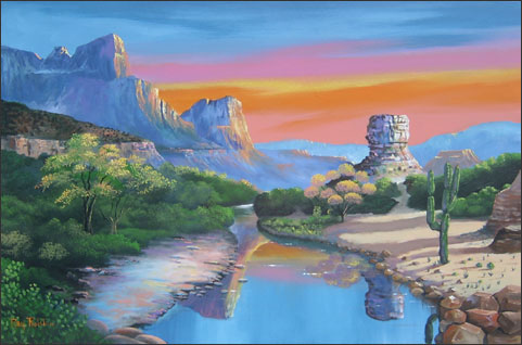 481x318 The Little Colorado Origingal Acrylic Painting - Colorado Painting
