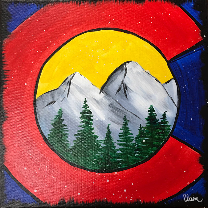 675x674 The Palette Colorado Pride Painting Class Downtown Grand - Colorado Painting
