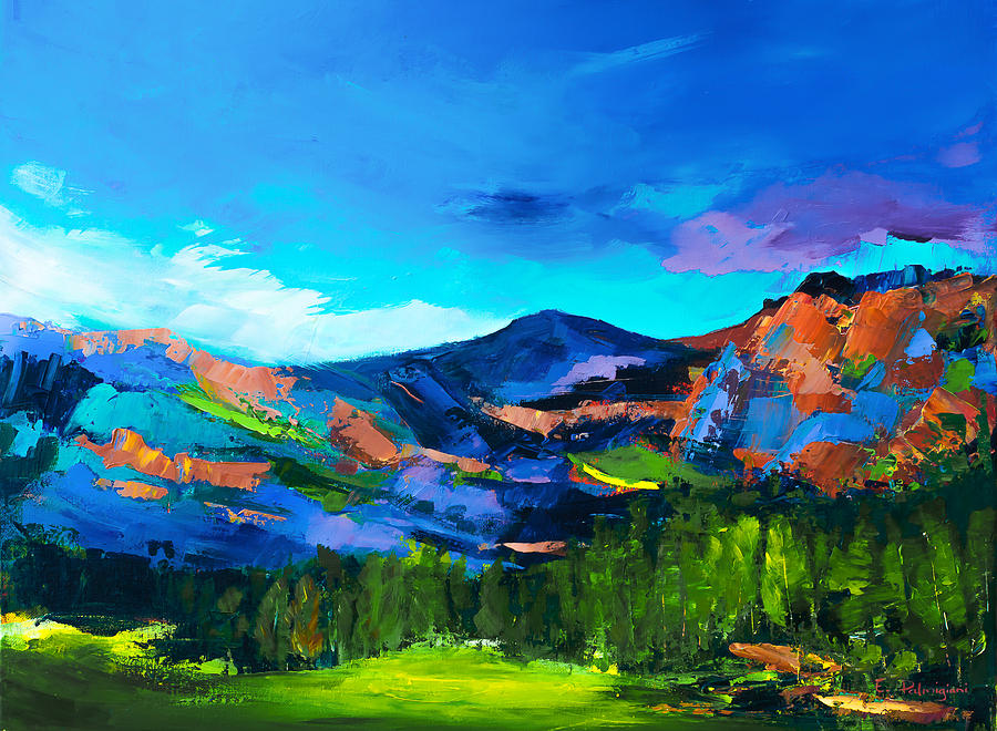 900x660 Colorado Hills Painting By Elise Palmigiani - Colorado Painting