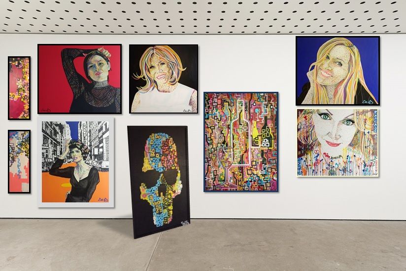 824x549 For Sale (Gus French Color Blind Painter) - Colorblind Painting