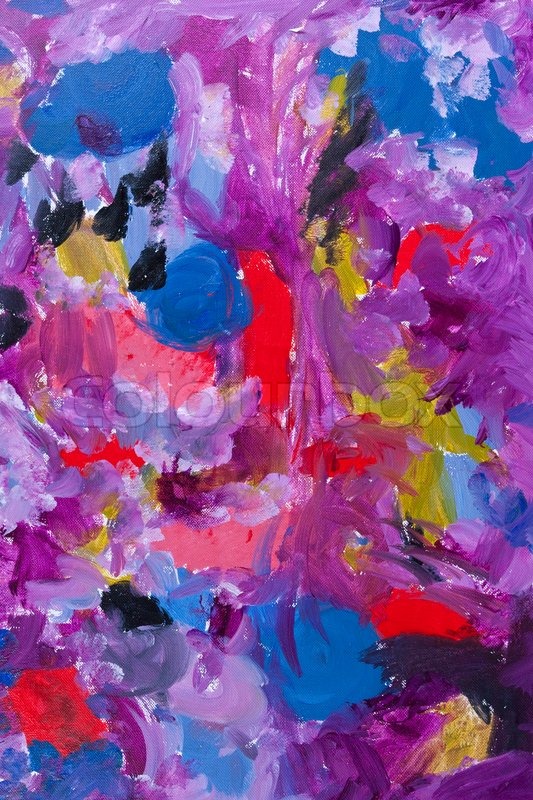 533x800 Colorful Abstract Art Background Hand Painted Canvas Stock Photo - Colorful Abstract Painting