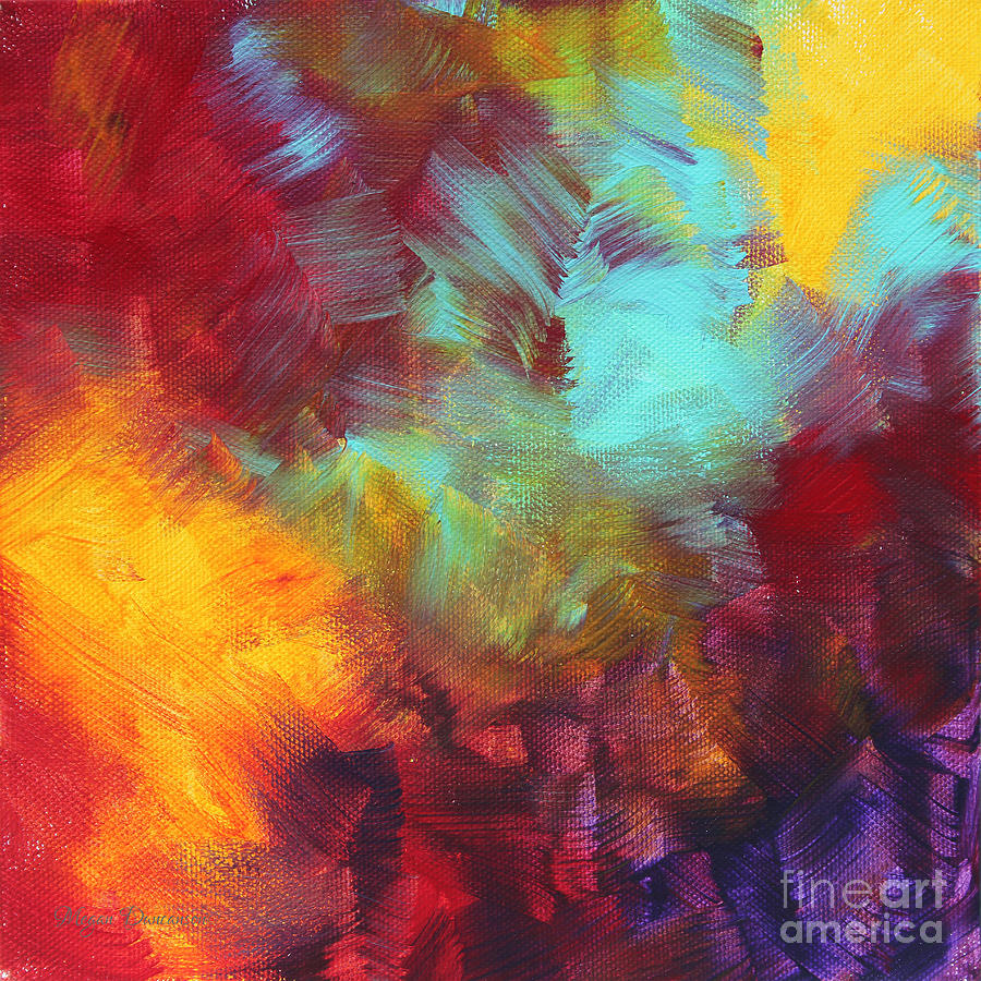 900x900 Abstract Original Painting Colorful Vivid Art Colors Of Glory Ii - Colorful Abstract Painting