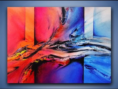 480x360 Abstract Painting Demo 13 Acrylic Painting Bright Colors How - Colorful Abstract Painting