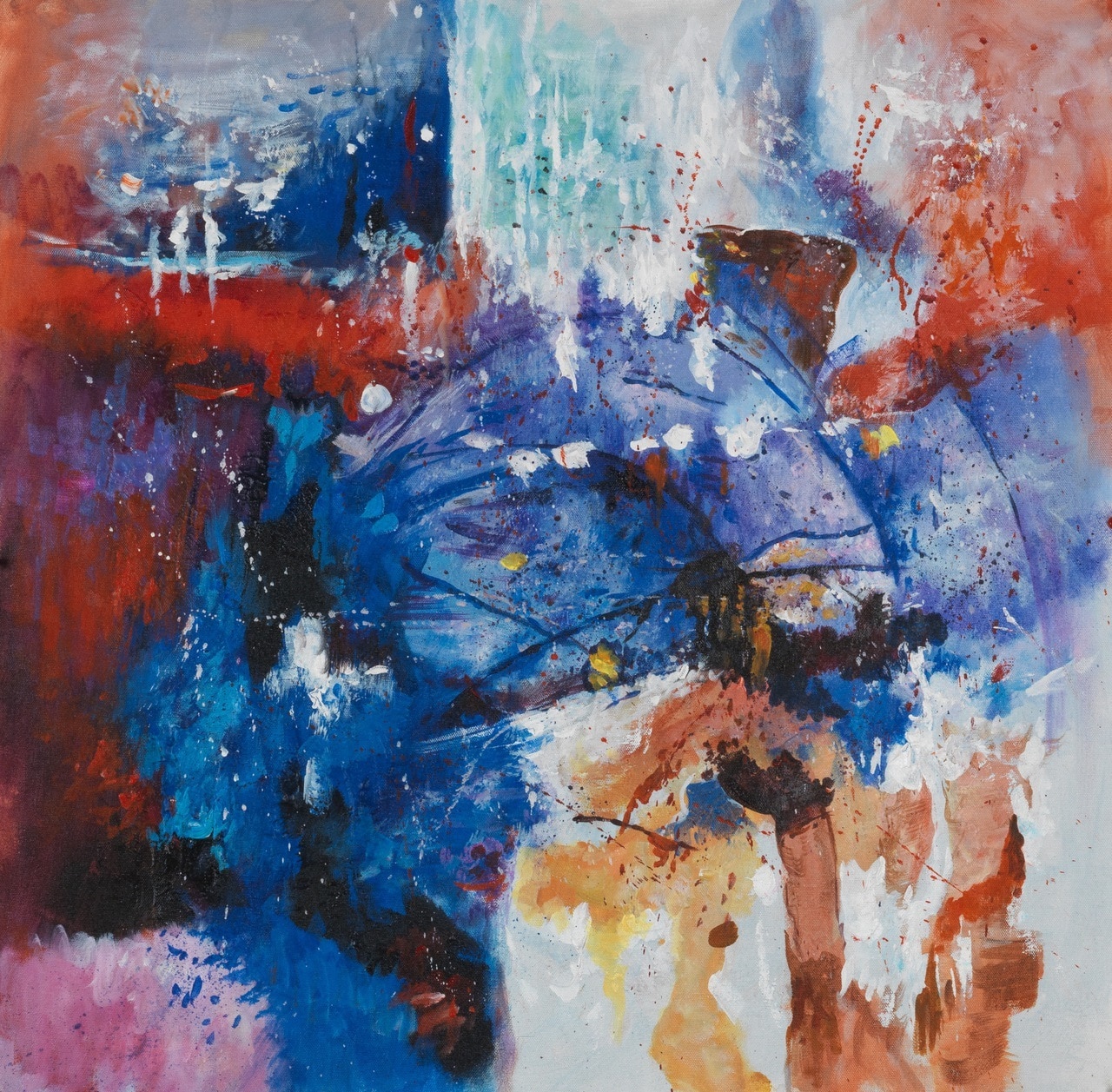 1280x1257 Buy Colorful Abstract Handmade Painting By Community Artists Group - Colorful Abstract Painting