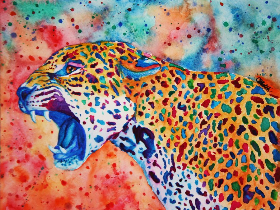 900x676 Colorful Emotions By Clover7777777 - Colorful Animal Painting