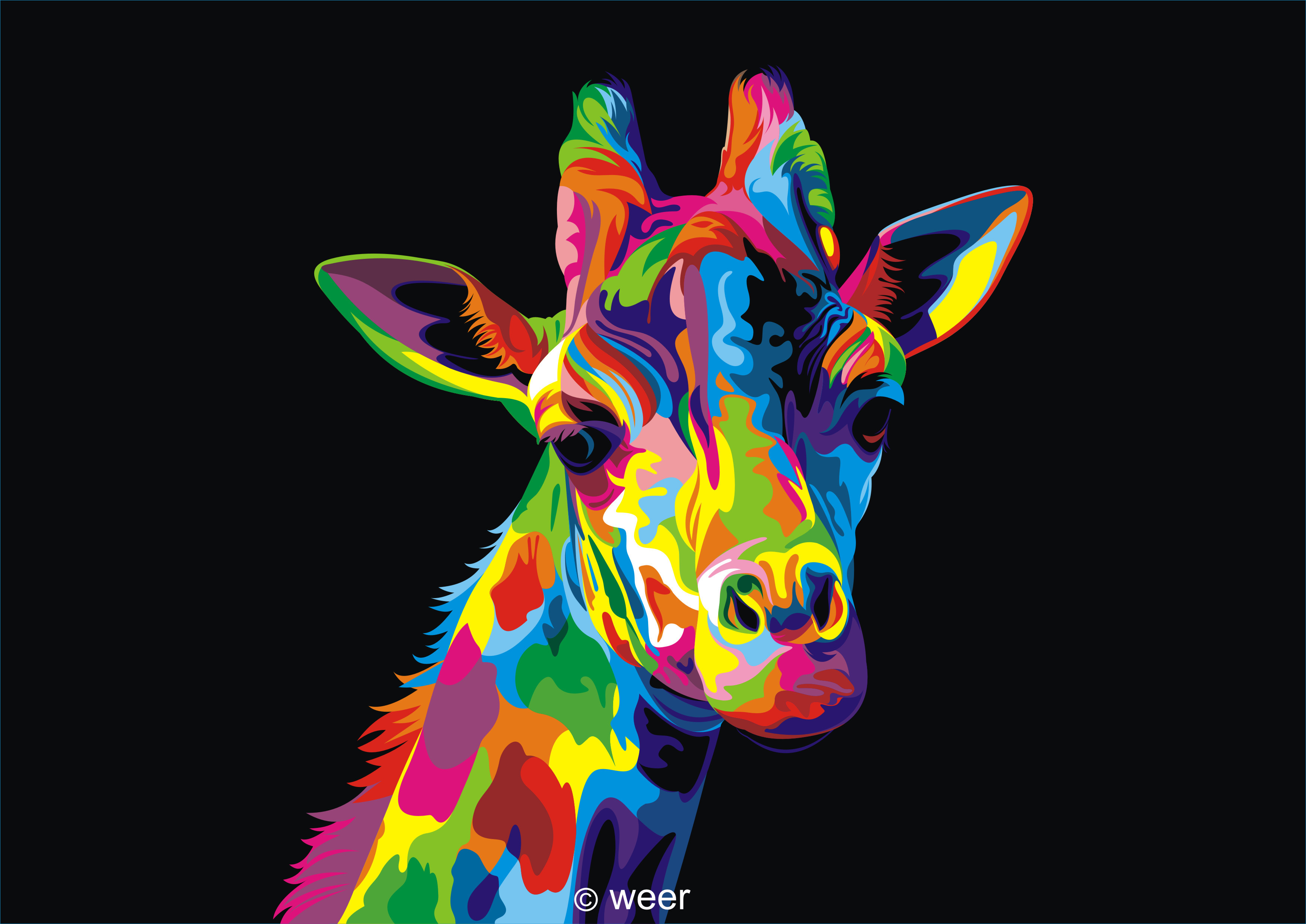 3508x2481 Colorful Animal Paintings - Colorful Animal Painting