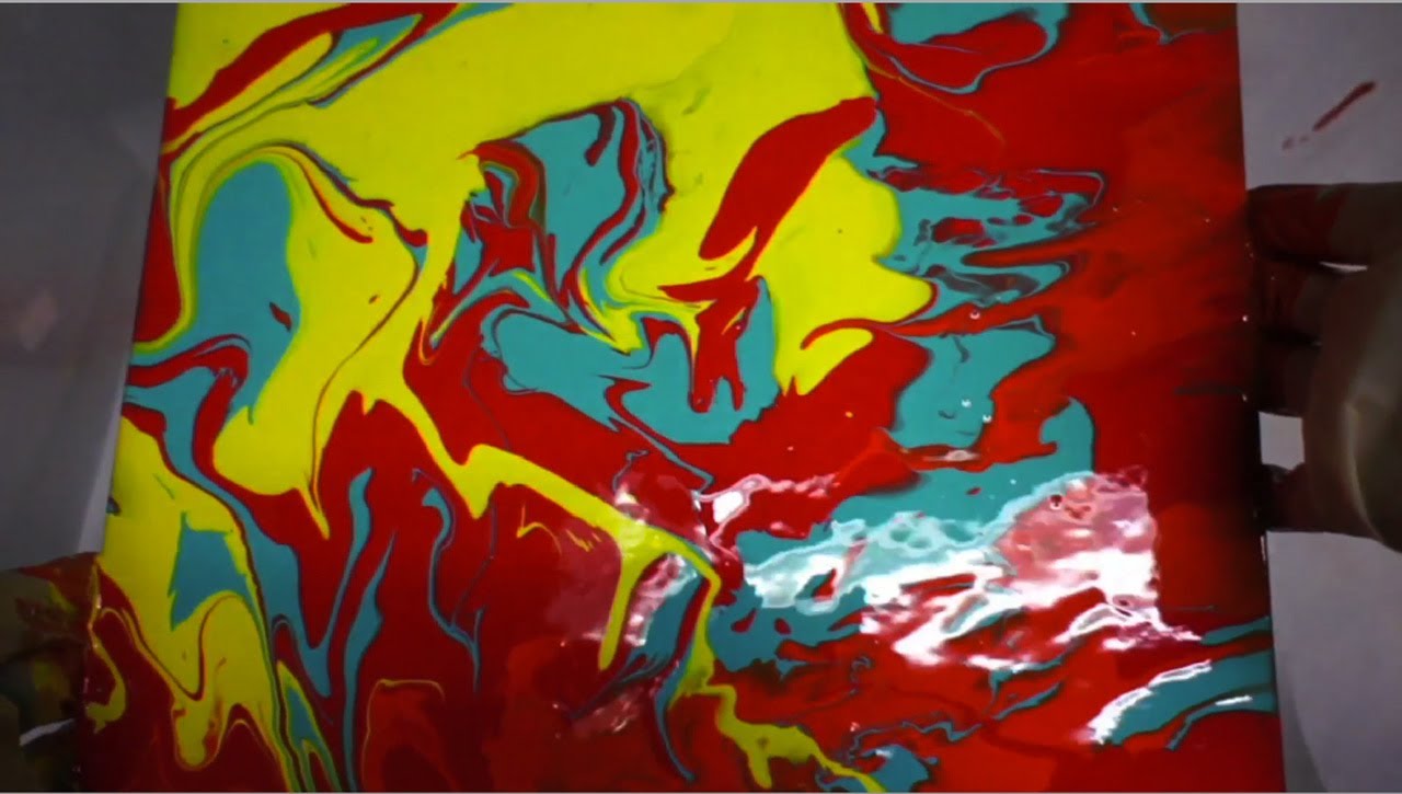 1280x725 Fluid Acrylic Painting Demo, Abstract Art Painting By Brigitte - Colorful Art Painting