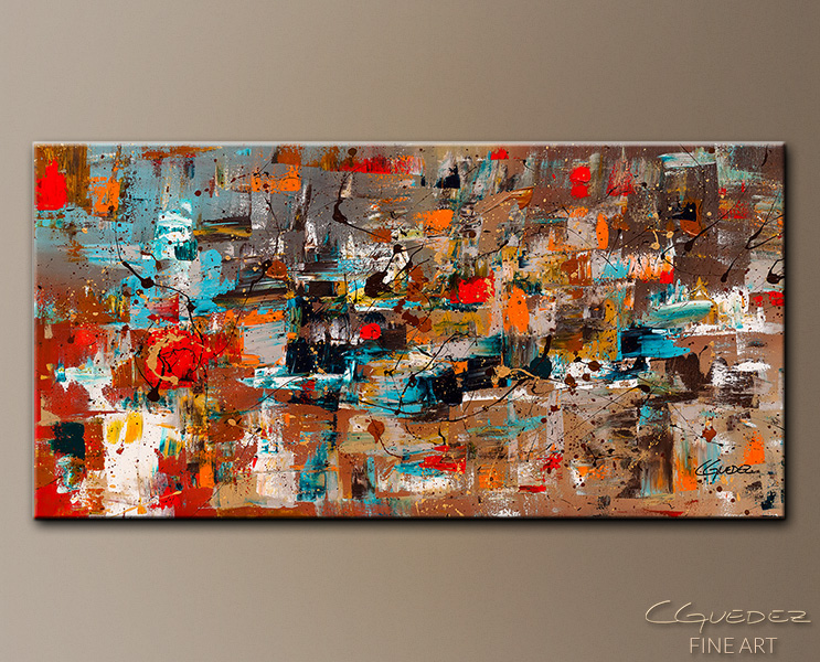 743x600 Modern Colorful Art Painting Abstract Celebration - Colorful Art Painting