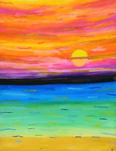 Colorful Beach Sunsets Painting