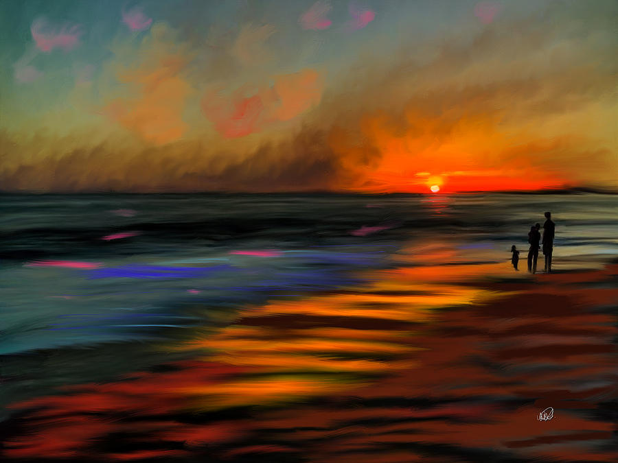 Colorful Beach Sunsets Painting at PaintingValley.com | Explore ...