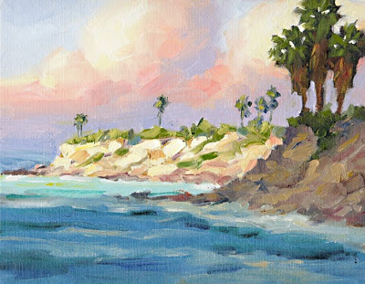 400x311 Tom Brown Fine Art Colorful Laguna Beach Sunset Painting By Tom Brown - Colorful Beach Sunsets Painting