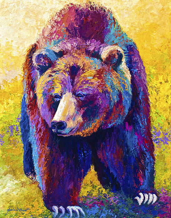548x700 Close Encounter - Colorful Bear Painting