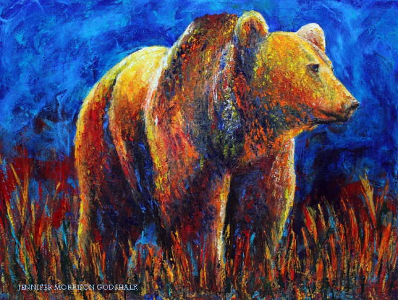 800x603 Standing Ground - Colorful Bear Painting