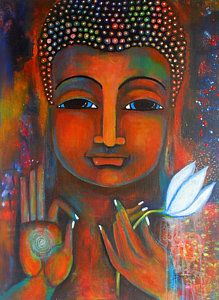 Colorful Buddha Painting at PaintingValley.com | Explore collection of ...