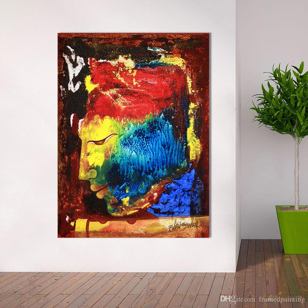 1000x1000 2018 Wall Art Canvas Painting Colorful Buddha Religion Pictures - Colorful Buddha Painting