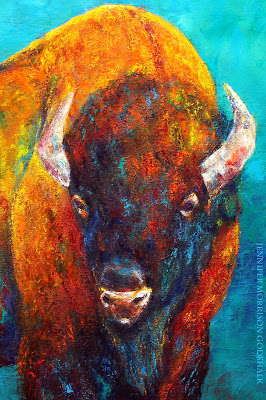 Colorful Buffalo Painting at PaintingValley.com | Explore collection of ...