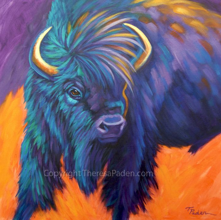 Colorful Buffalo Painting at PaintingValley.com | Explore collection of ...