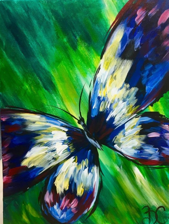 560x743 Calendar - Colorful Butterfly Painting
