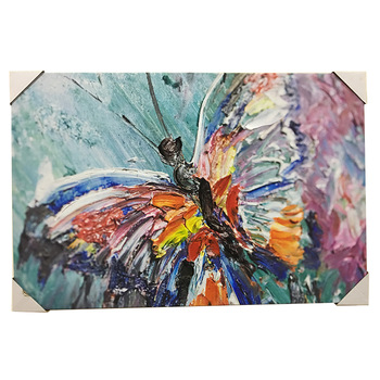 350x350 Colorful Butterfly Oil Hand Made Paintings Home Goods Wall Art - Colorful Butterfly Painting