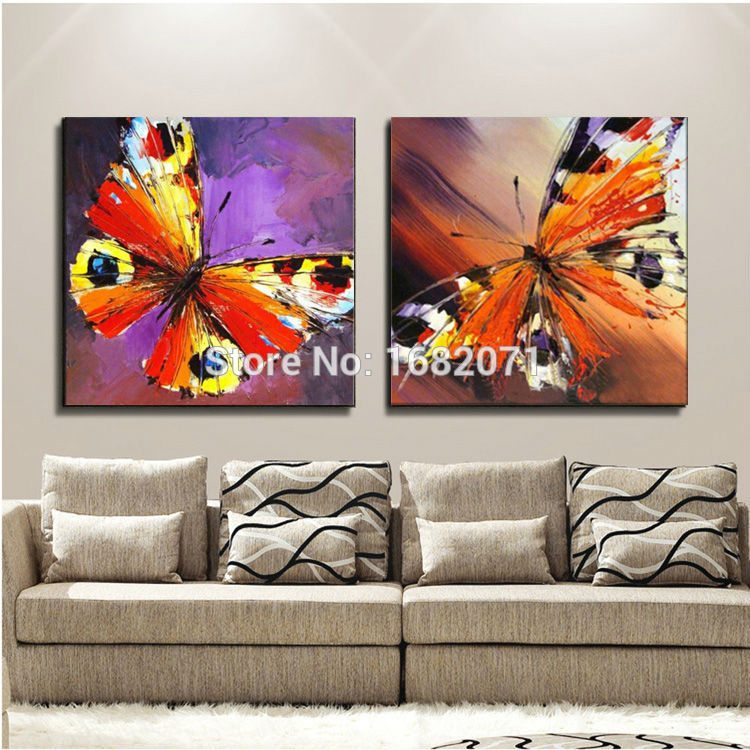 750x750 Low Cost Free Shipping Cheap Price High Quality Abstract Butterfly - Colorful Butterfly Painting