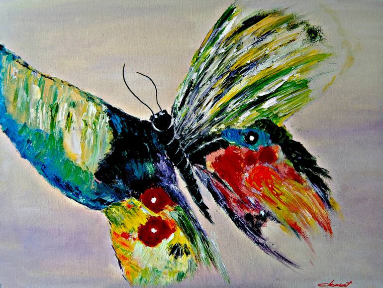 770x578 Saatchi Art The Colorful Butterfly Painting By Clement Tsang - Colorful Butterfly Painting
