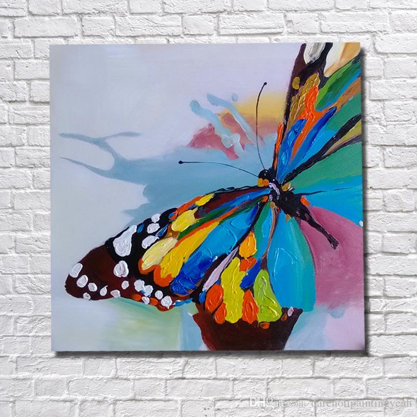 850x850 2018 Hand Painted Modern Colorful Butterfly Oil Painting Home - Colorful Butterfly Painting