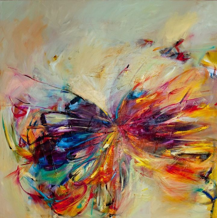 721x725 3d Digital Art Butterflies Dragonflies Colorful Butterflies 2 - Colorful Butterfly Painting