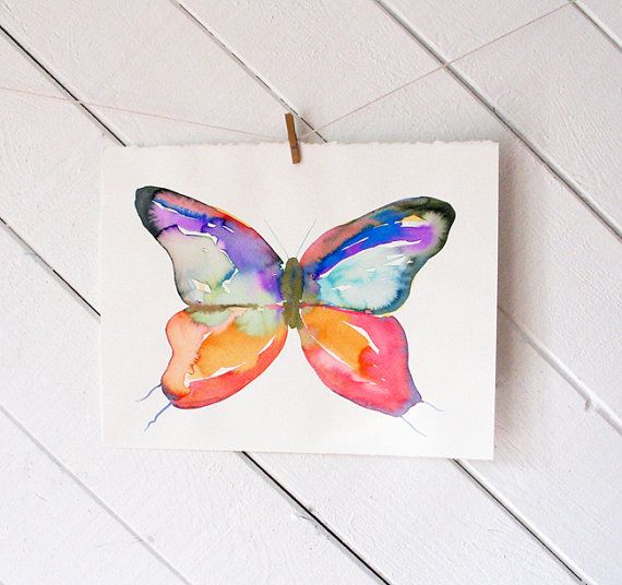 570x536 Aurora - Colorful Butterfly Painting